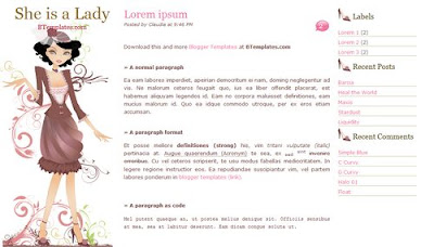 30 Amazing Girly Blogger Templates