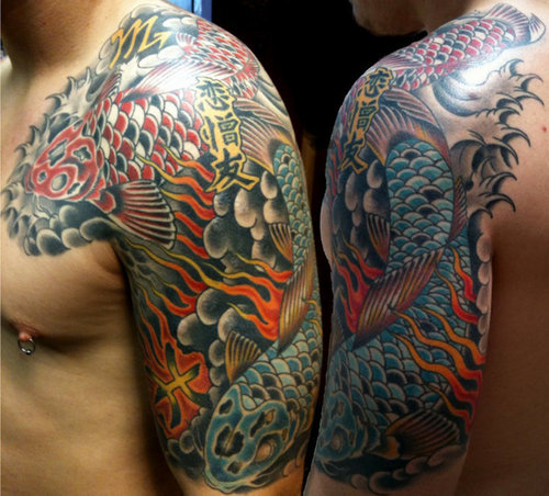 Japanese Sleeve Tattoo Designs 500x452px