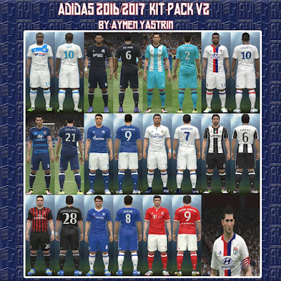 PES 2016 Adidas 2016-17 Kit-Pack V2 by YastRin