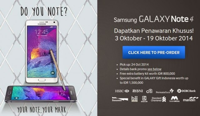 Samsung Galaxy Note 4 Harga 9,5 Juta di Indonesia dan Spesifikasi