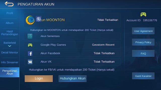 Cara membuat akun moonton mudah 