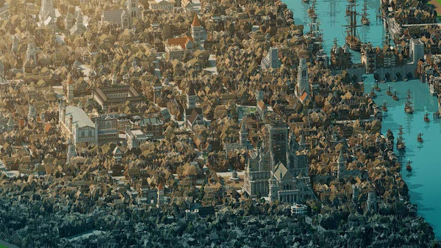 London before the Great Fire of 1666 Image created in Minecraft by Blockworks.