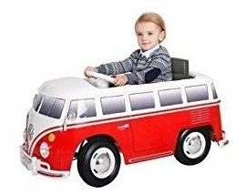 Groovy RollPlay VW Hippy Bus Electric Ride-On Toy Car