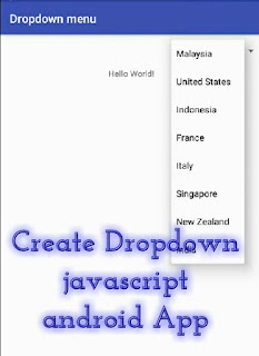 Code tutorial javascript code webview menu dropdown