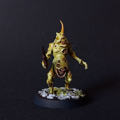 Nurgle Daemons painted with Citadel Contrast for Warhammer 40k