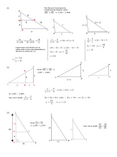 teorema de tales exercicios resolvidos 9 ano