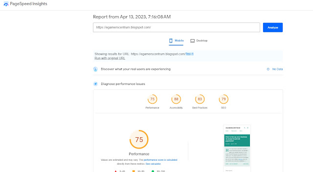 How to Analyze your Blog SEO Performance via Page Speed Insights