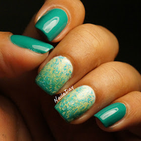 NailaDay: Sinful Colors Rise and Shine gradient with Sally Hansen Fuzz-Sea