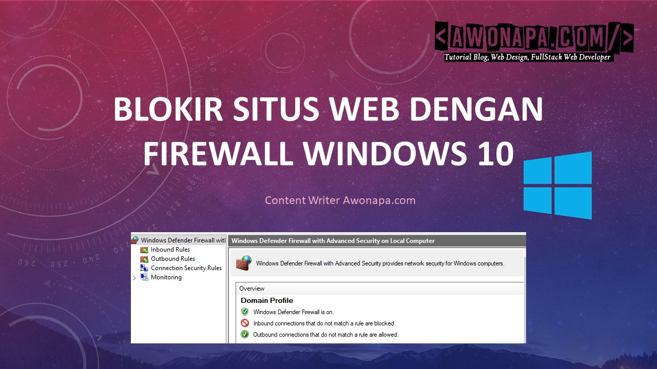 Blokir Situs Website dengan Firewall Windows