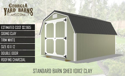 Standard Barn Shed 10x12 Clay