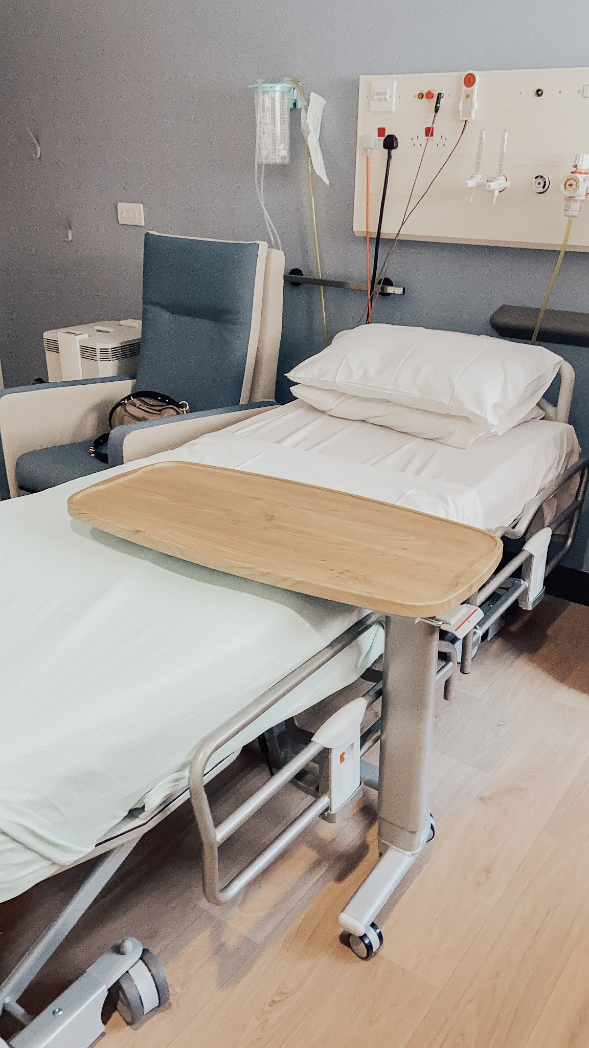 Hospital bed, Llandough Hospital, Cardiff