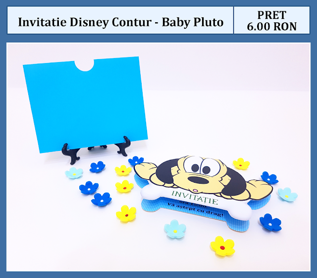 invitatii botez contur Baby Pluto