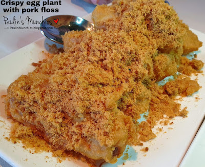 Crispy egg plant with pork floss - Tunglok Seafood