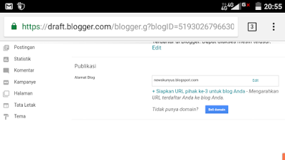 Cara mengatur domain di blogspot