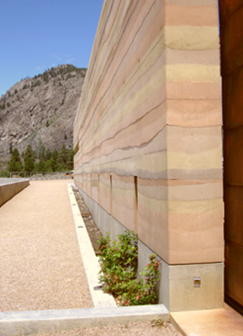 Rammed Earth Wall NK'MIP Winery Osoyoos