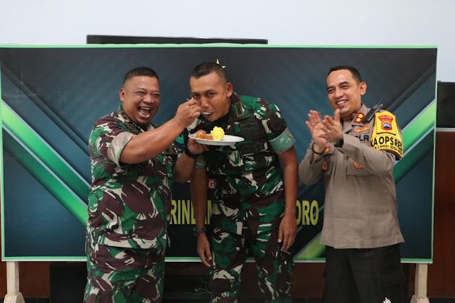 Sinergitas TNI Polri, Kapolres dan Dandim Hadiri Ulang Tahu ke 70 Secata Rindam IV