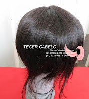  Tecer cabelo Próteses capilar de cabelo castanho escuro