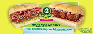 Free Printable Subway Coupons