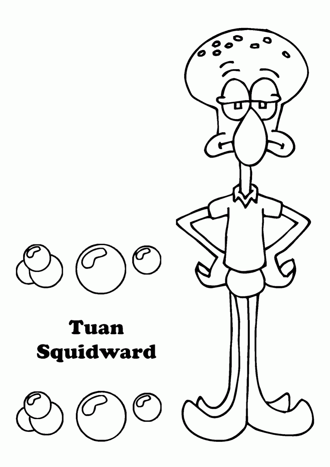  Mewarnai Gambar Squidward SpongeBob SquarePants 