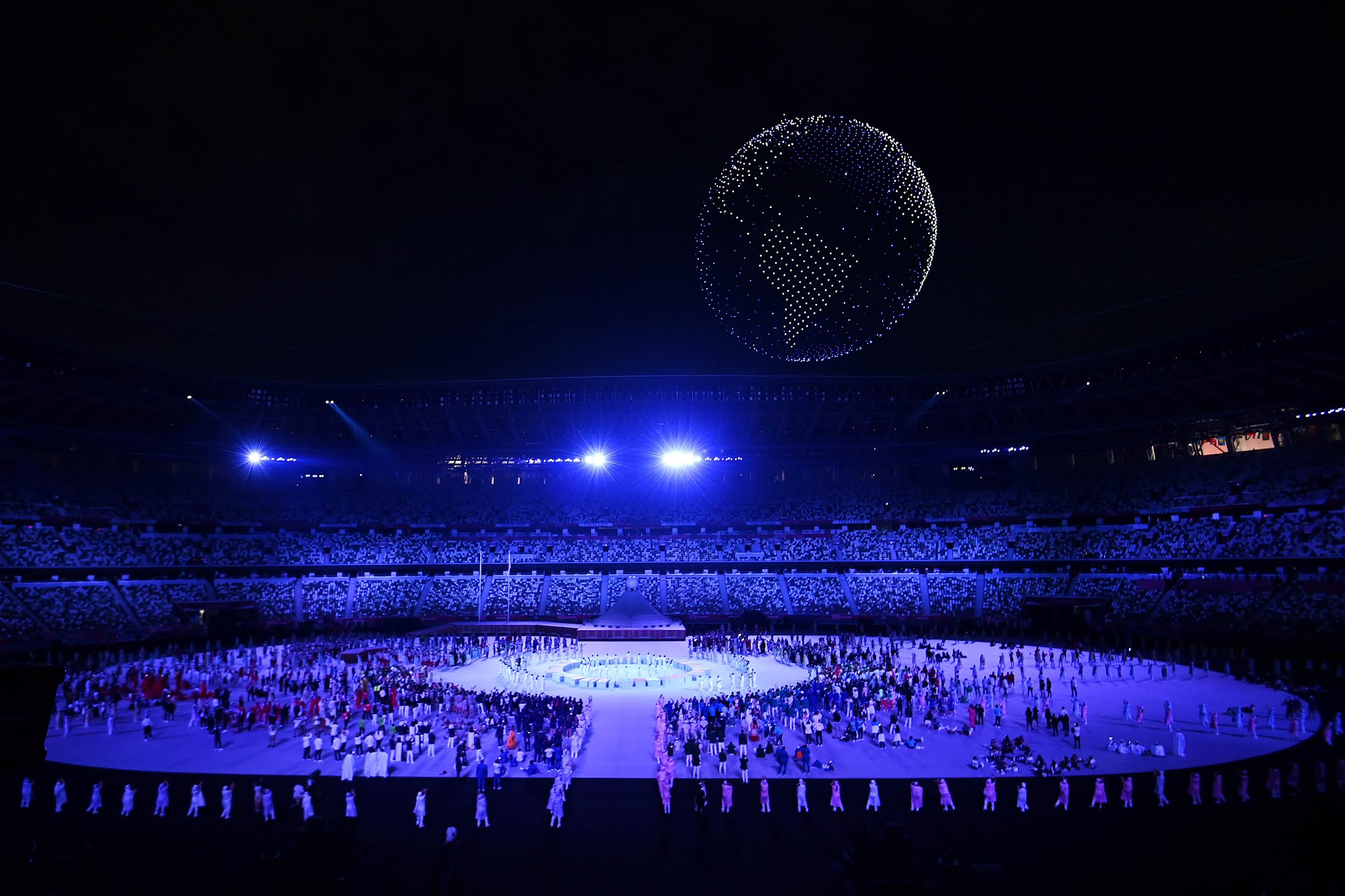 VIDEO: Mas de 1800 drones brindaron un espectáculo único en la ceremonia de apertura de los Juegos Olímpicos Tokyo 2020