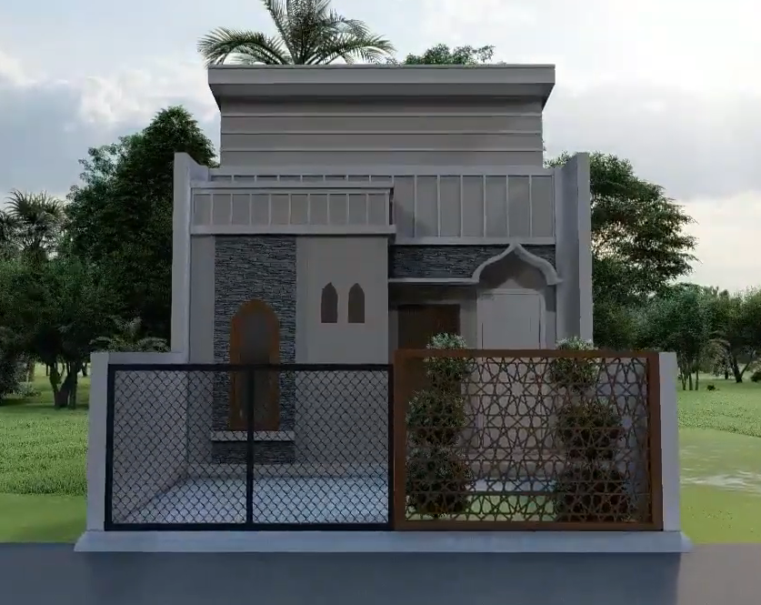Desain dan Denah Rumah  Minimalis Konsep Islami Ukuran  5  x  