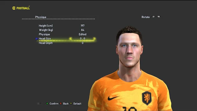 Wout Weghorst Face For PES 2013