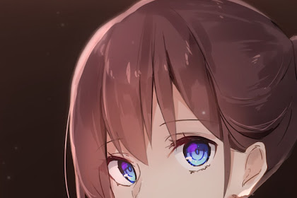 Anime Girl Brown Hair Blue Eyes