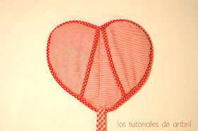 como hacer una manopla con forma de corazon- DIY hot pads