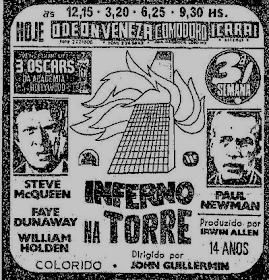 Resultado de imagem para inferno na torre poster de cinema