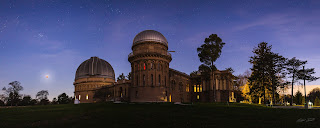 Yerkes' telescopes at night