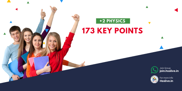 173 Key Points to Remember for Your Higher Secondary Second Year Physics Exam