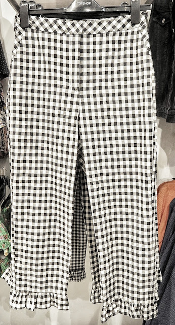  Topshop Gingham Frill Trousers
