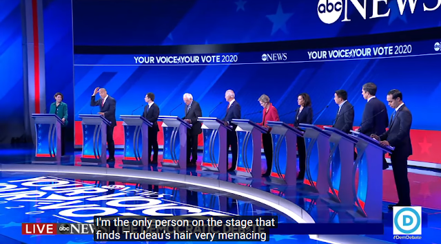 ABC Democratic presidential debate September 2019 Cory Booker bald Justin Trudeau hair