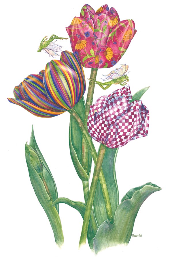 types of vibrant flowers Bambi Flower Clip Art | 590 x 900