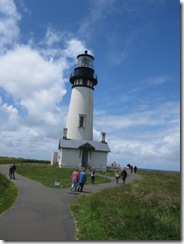 Betty & Barney walking to lighthouse