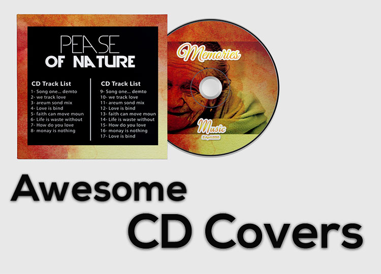 25 Excellent Free CD DVD Covers Mockup PSD Templates