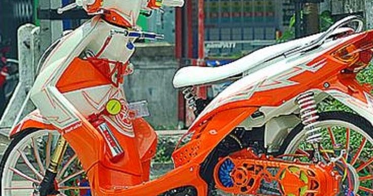 Foto Modifikasi Motor Mio Soul Standard Minimalis Cat Body 
