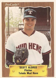 Scott Aldred 1990 Toledo Mud Hens card
