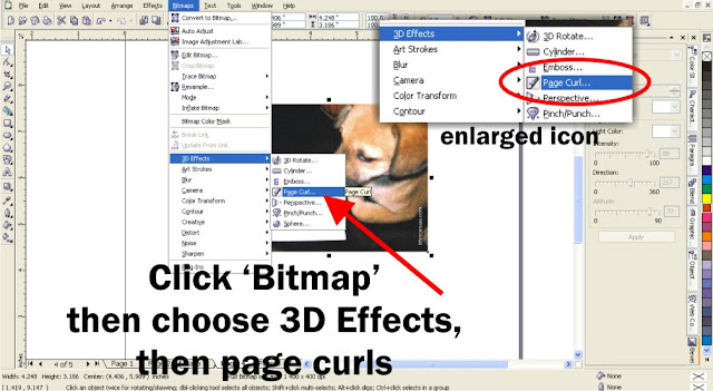 page curl, 3D effects, coreldraw