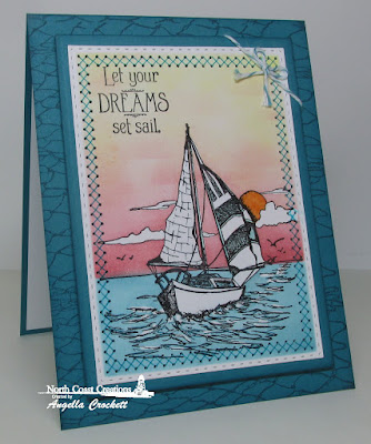 North Coast Creations Sail Away, ODBD Fishing Net Background, ODBD Custom Stitched Rectangles Dies, ODBD Custom Rectangles Dies, Card Designer Angie Crockett