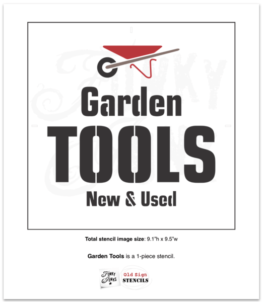 Photo of Old Sign Stencils Garden Tools Stencil