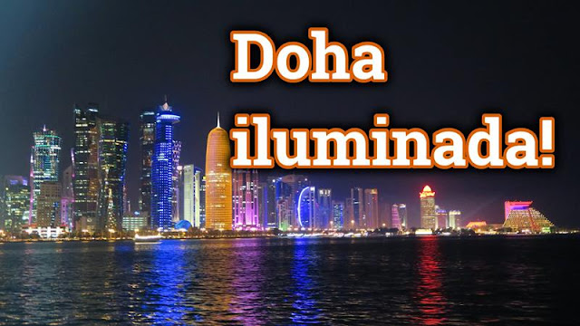 Doha à noite, Qatar