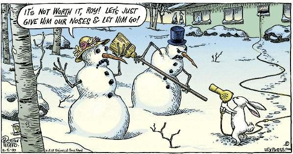 funny christmas cartoon snowman