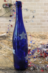 wine bottle with stars