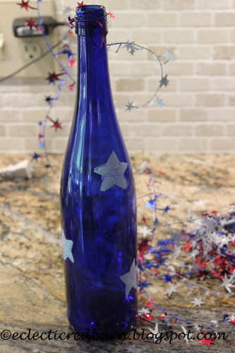 wine bottle with stars