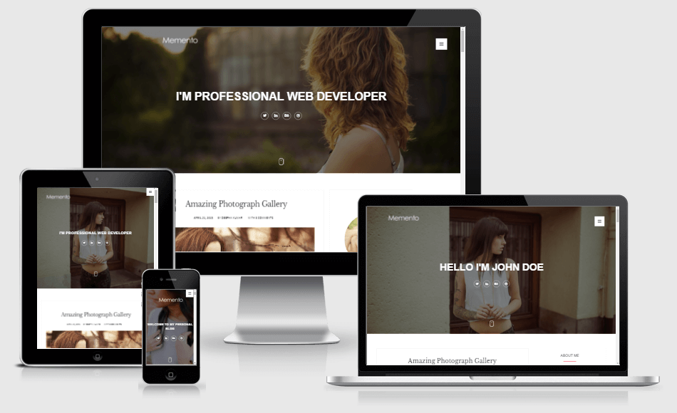 Memento - Responsive Creative Blogger Template