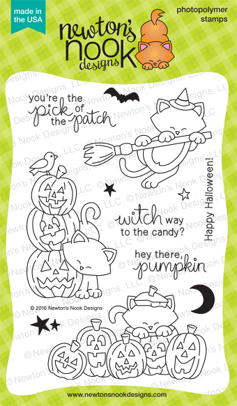 Newton's Boo-tiful Night | Cat & Pumpkins Halloween Stamp set by Newton's Nook Designs #newtonsnook #halloween