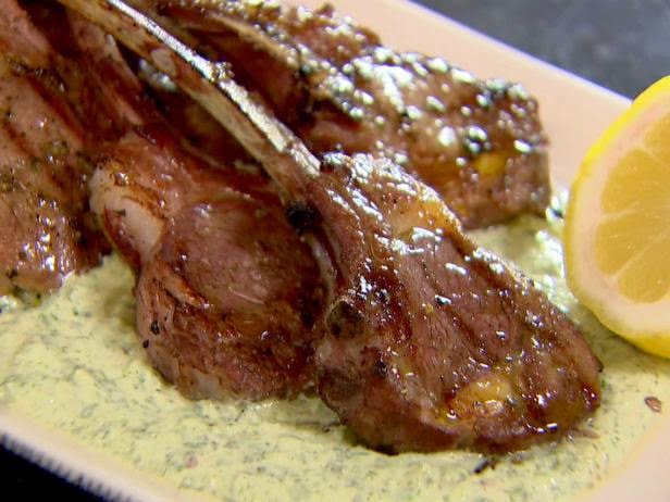 Greek lamb chops with Yogurt Mint sauce from Ina Garten