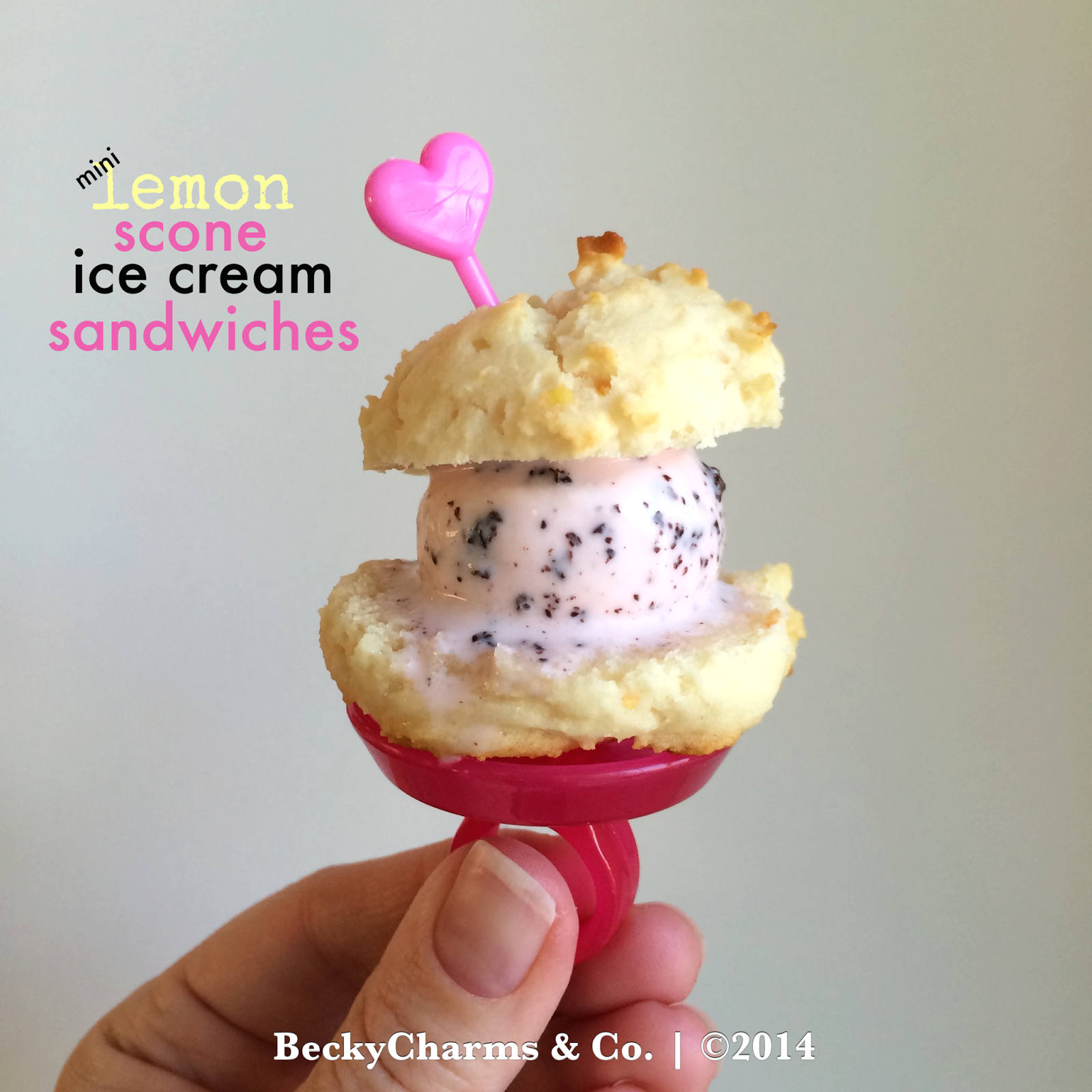 Mini {Lemon} Ice Cream Scone Sandwiches 2014 by BeckyCharms