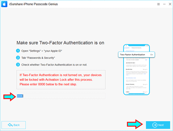 make sure Two-Factor Authentication is on